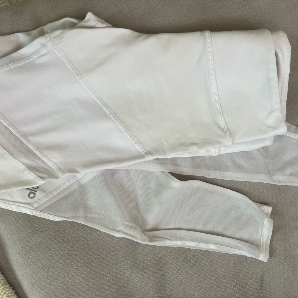 White Alo Leggings with mesh